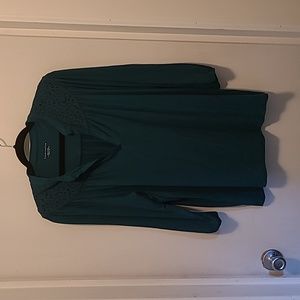 Teal women's tunic style top